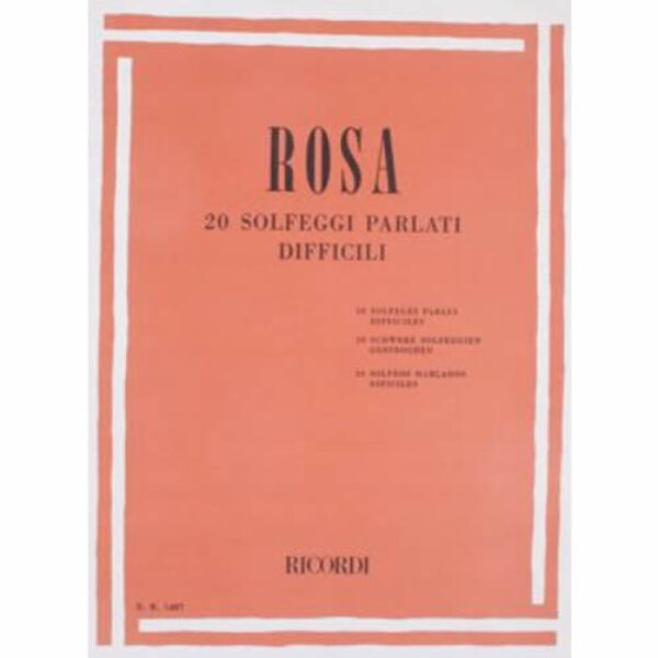 ROSA 20 solfeggi parlati difficili