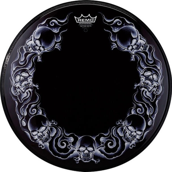 REMO PA-1322-TT-T03 Pelle grancassa Powerstroke 22" Grafica teschio