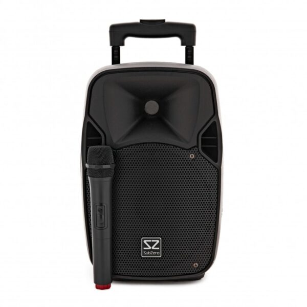 SUBZERO SZPA-P8 Cassa PA a batterie portatile 8" con 1 radiomicrofono, mp3 e bluetooth 250 watt